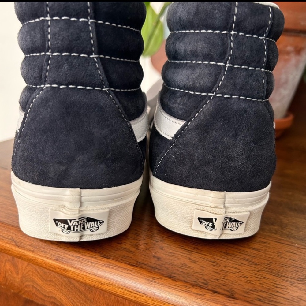 Vans SK8-Hi Skate Shoes Iconic High-top Suede/Leather in Deep Navy, Unisex - Picture 6 of 13